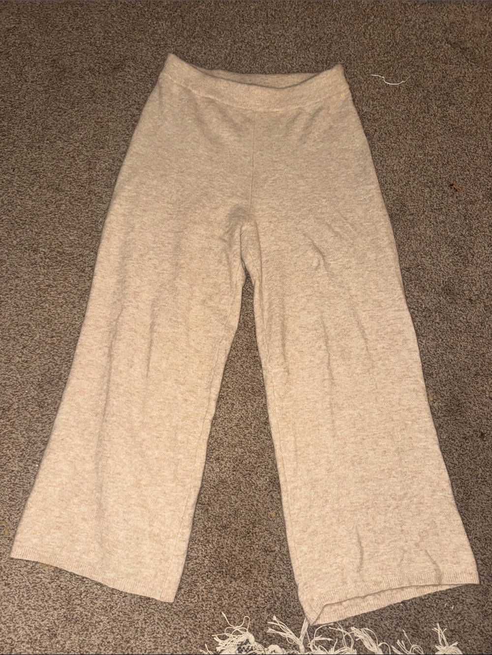 Jenni Kayne Oatmeal Culotte Cashmere and Wool Blend